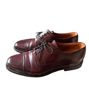 Cole Haan Men’s Cap Toe Oxford Lace Up Dress Shoes Burgundy Leather Size 9